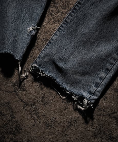 Fade Distressed slim Straight Denim pants