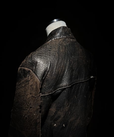 Vintage British Leather Biker Jacket with Quilted Lining