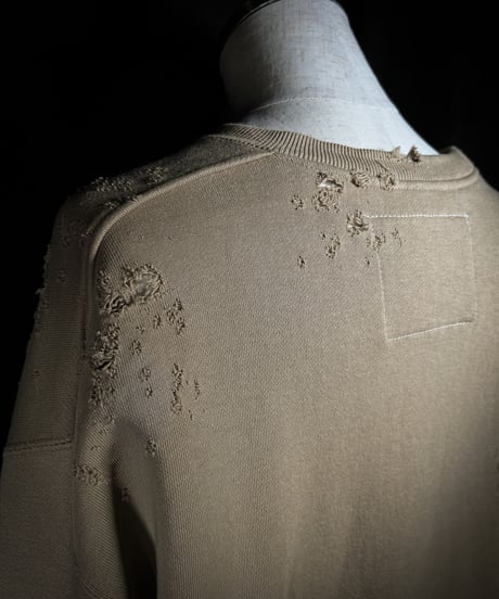 Vintage damage print sweat shirt