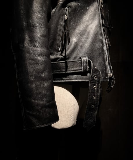 Vintage Leather Biker Custom Double Riders Jacket