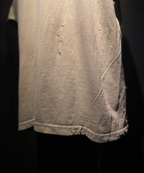 Vintage damage pocket Tee (GREIGE)