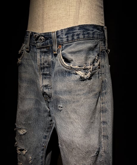 Fade Distressed slim Straight Denim pants