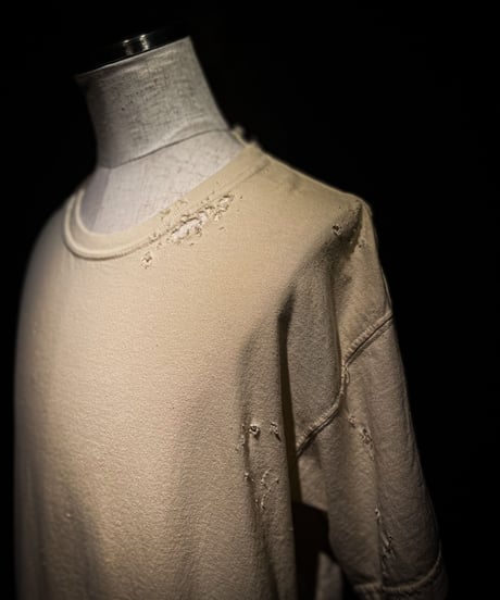 Vintage paint & damage Tee (OLD WHITE)