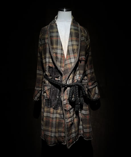 Vintage flannel plaid gown