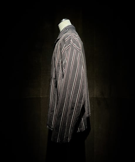 1950-60's French Vintage Striped Work Shirt