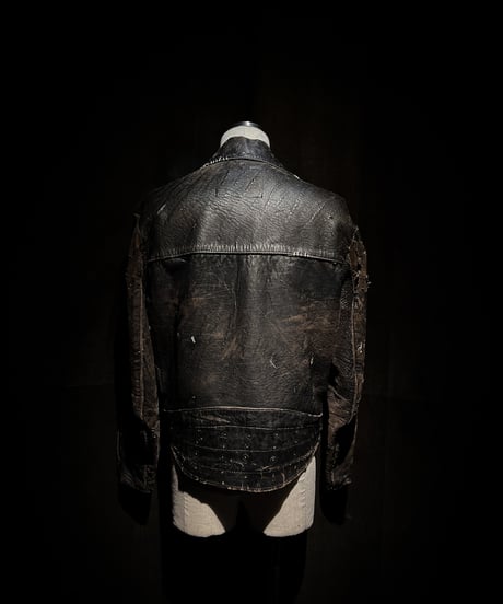 Vintage British Leather Biker Jacket with Quilted Lining