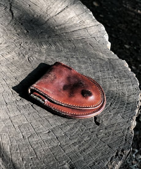 Italian shrink leather Coin case