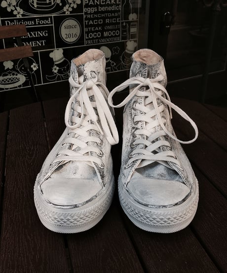 Discoloration Vintage High cut Sneaker WHITE