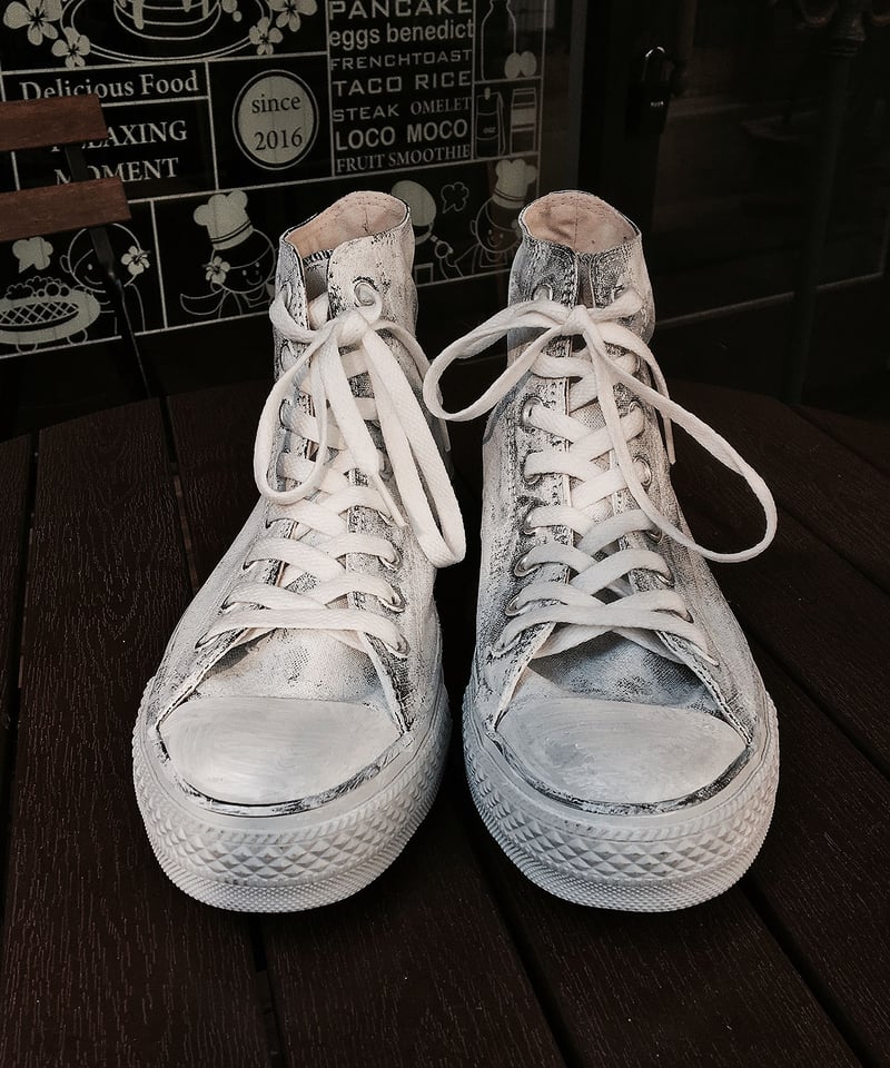 Discoloration Vintage High cut Sneaker WHITE | 