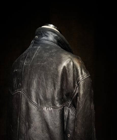 Vintage Leather Toggle Jacket with UK-Sourced Vintage Badges