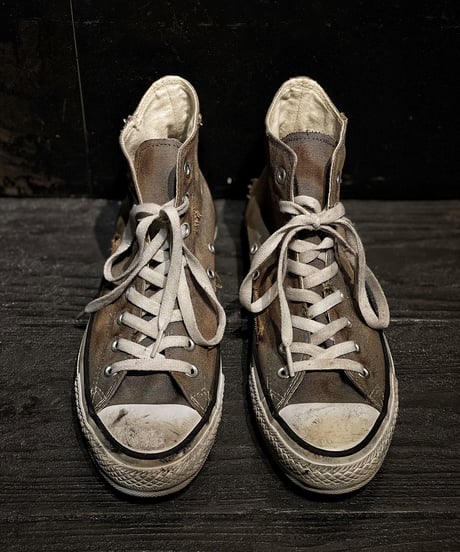Discoloration Burn Vintage High cut Sneaker