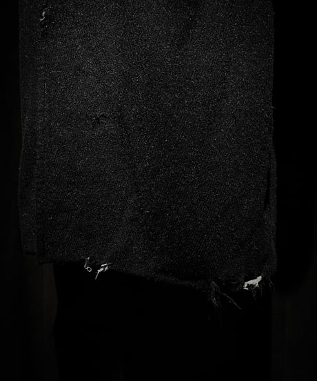 Vintage damage alpaca blend long coat