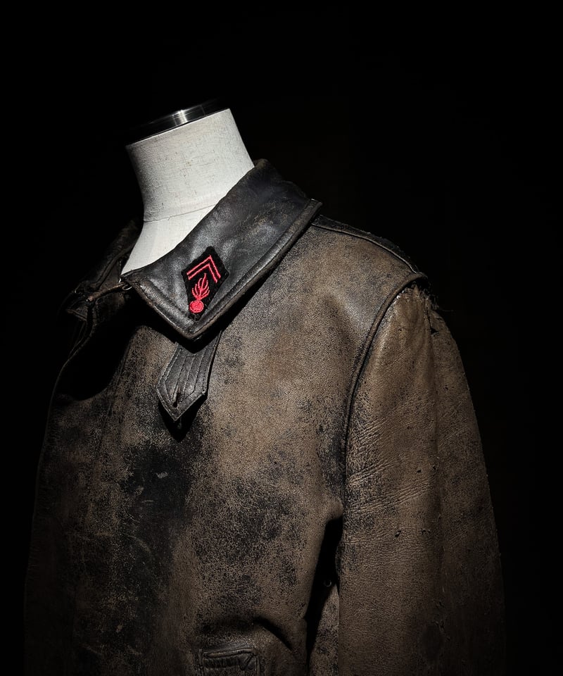 1940-1950's French Fireman Leather Jacket | RES