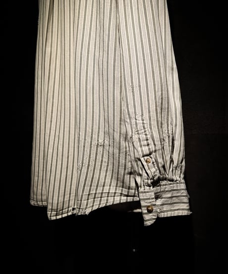 Vintage damage Stripe Work Shirt