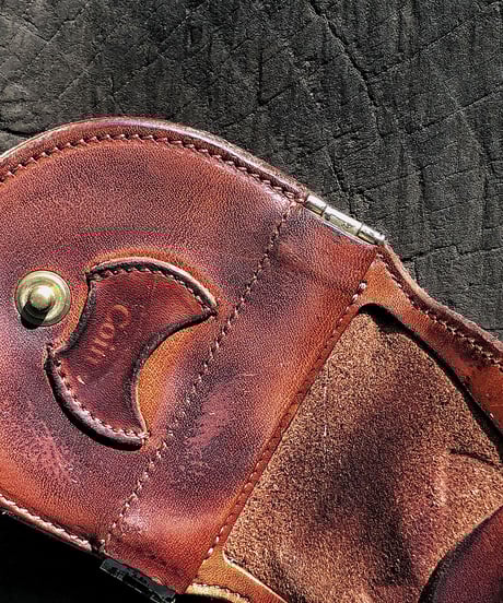 Italian shrink leather Coin case