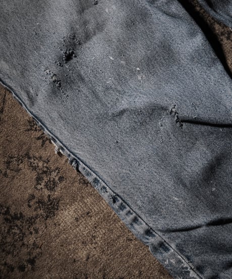Vintage Distressed Shoe-cut Denim pants
