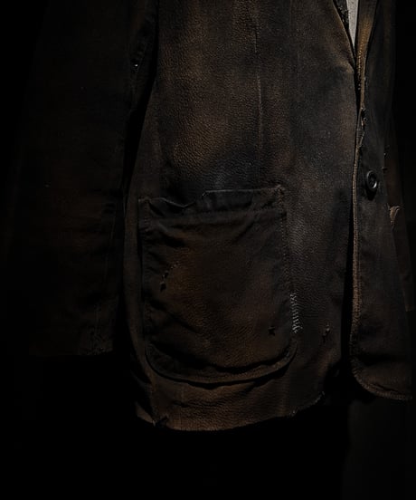 Vintage damage & paint real leather jacket