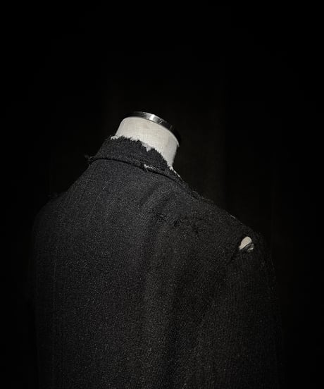Vintage damage alpaca blend long coat