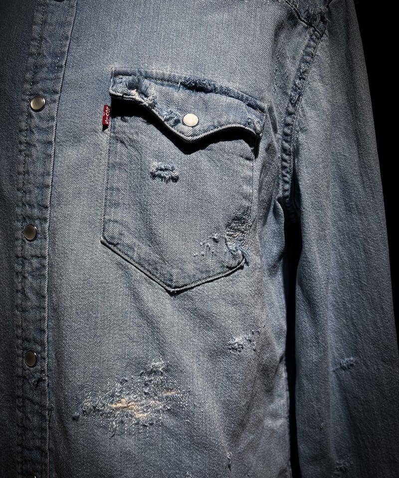 Vintage Wash Western Denim Shirt | RESURRECTION
