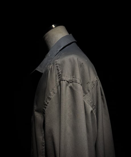 Vintage damage dress gray shirt