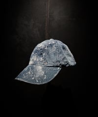 Hard damage & paint vintage denim cap