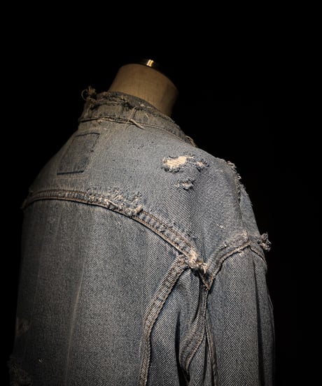 Distressed Patchwork Vintage Denim Trucker Jacket TypeIII