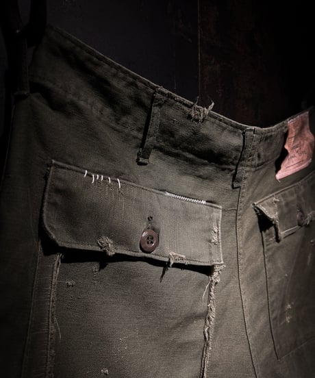 Vintage damage military half pants