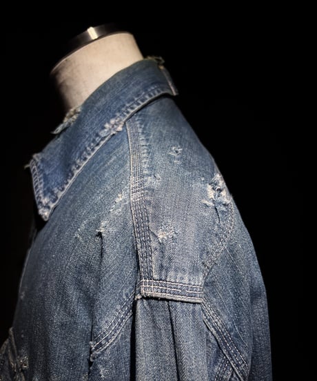 50/50 Split Rebuild Vintage Denim/70's Military Shirt