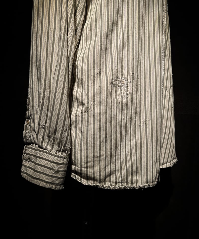 Vintage damage Stripe Work Shirt | RESURRECTION
