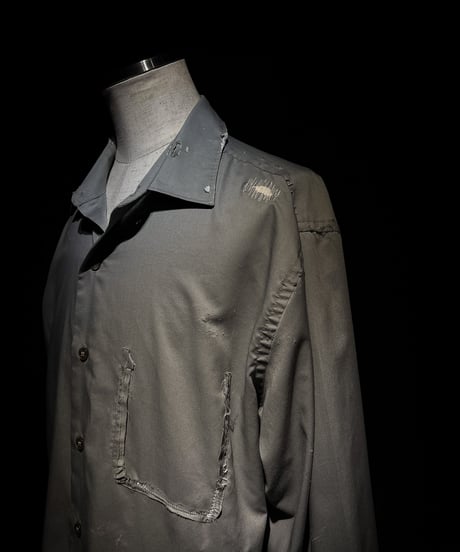 Vintage damage dress gray shirt