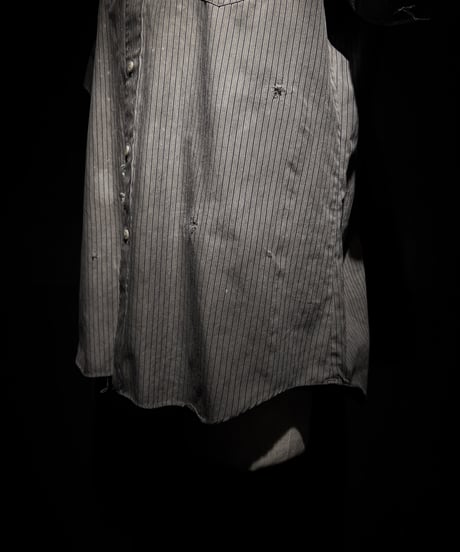 [Dye] Vintage damage stripe shirt