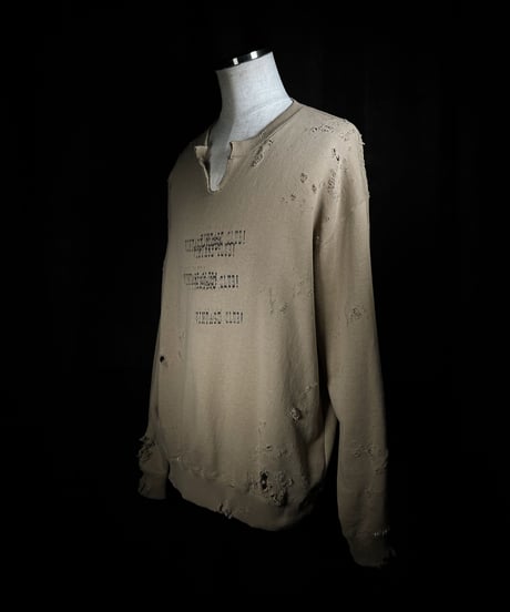 Vintage damage print sweat shirt