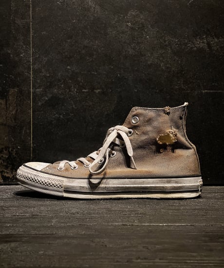 Discoloration Burn Vintage High cut Sneaker