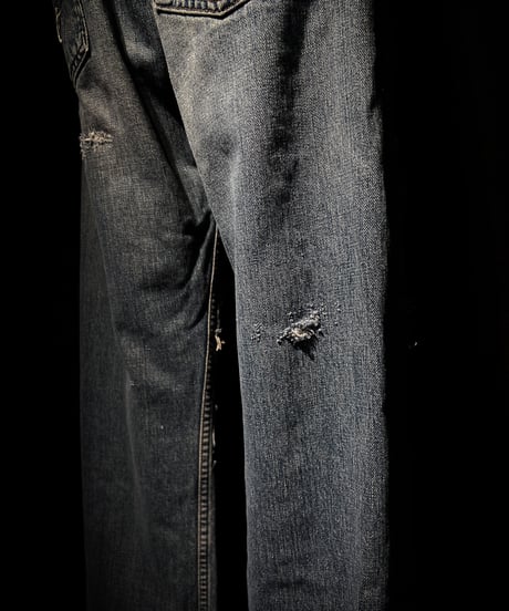 Vintage repair damage denim pants (襤褸)