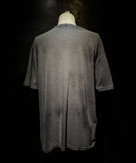 Vintage damage pocket Tee (OLD BLACK)