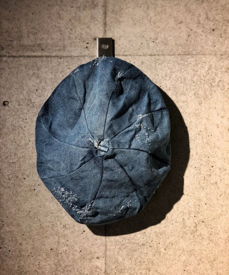 Bio wash vintage denim beret