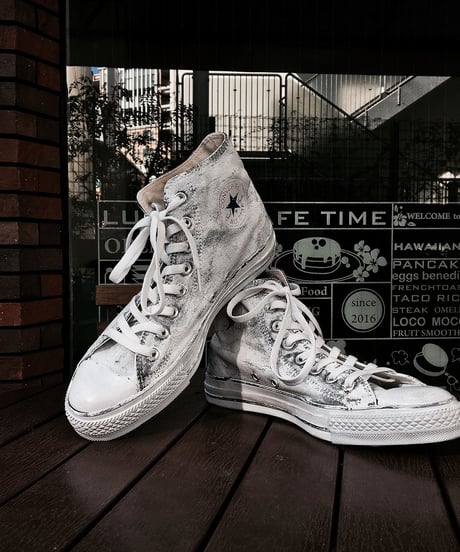 Discoloration Vintage High cut Sneaker WHITE