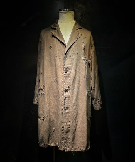 Vintage damage dye short coat