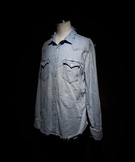 Vintage Wash Western Denim Shirt