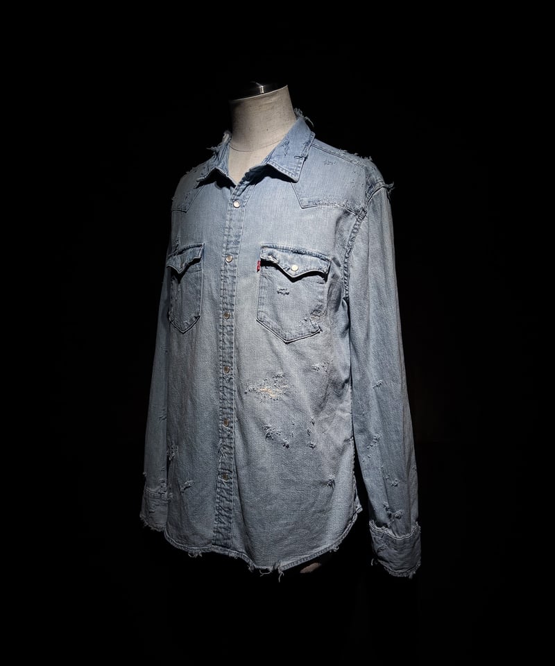 Vintage Wash Western Denim Shirt | RESURRECTION