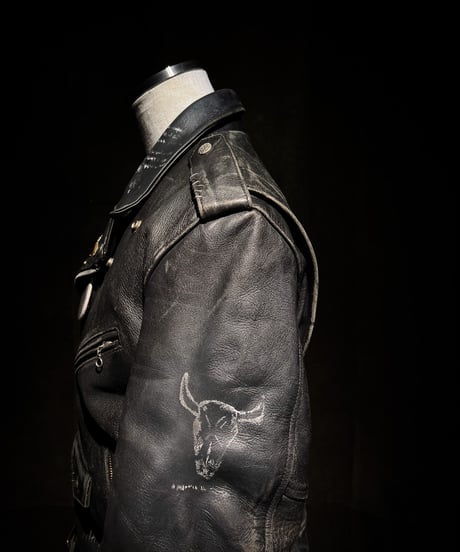 Vintage Leather Biker Custom Double Riders Jacket