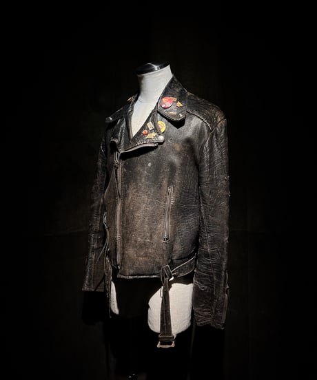 Vintage British Leather Biker Jacket with Quilted Lining