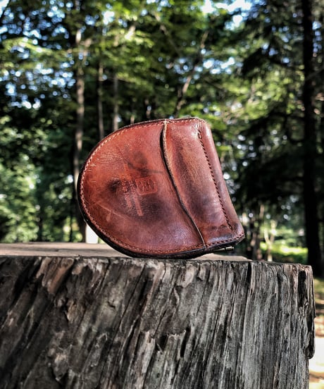 Italian shrink leather Coin case