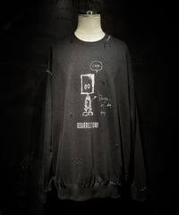 I THINK,,, character sweat shirt (BLACK)