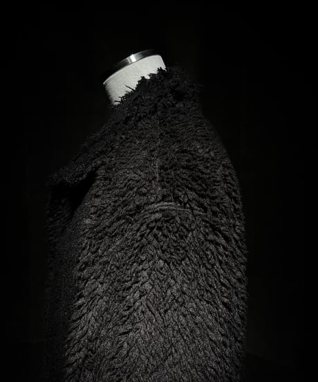 Different fabric patchwork boa coat