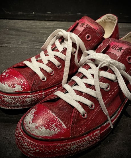 Discoloration Vintage Low cut Sneaker RED