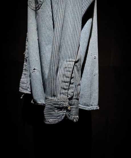 50/50 Split Rebuild Vintage Pattern Denim/Hickory Shirt