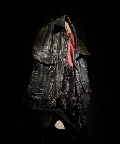 Vintage lamb Leather Flight Jacket with Vintage Badges