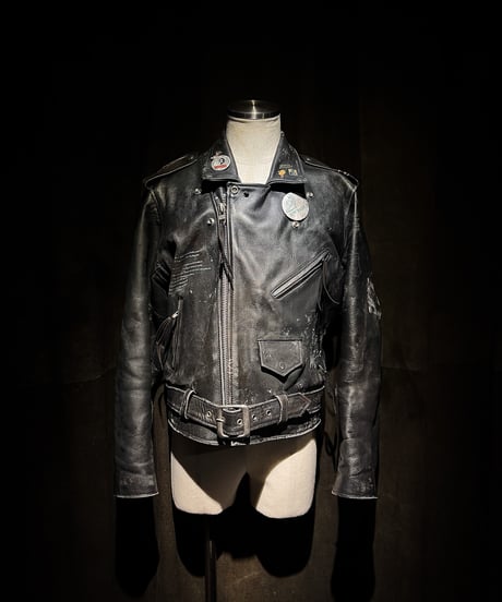 Vintage Leather Biker Custom Double Riders Jacket