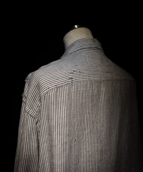 70's Vintage damage stripe shirt